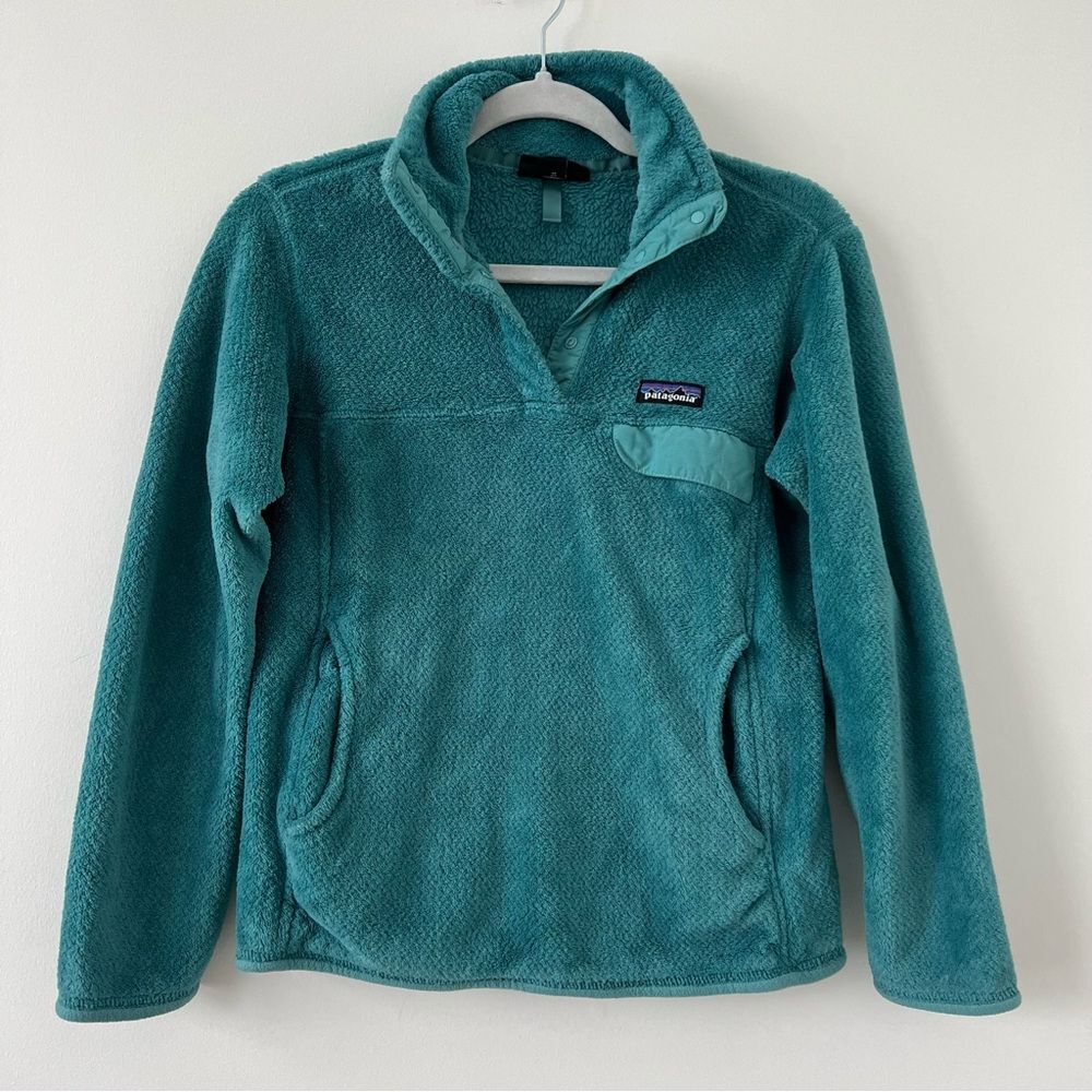 Patagonia Snap-T fleece teal blue soft warm preppy winter pullover quality